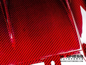 Alfa Romeo Giulia Rear Diffuser - Carbon Fiber - Quadrifoglio Model - Light Red Candy 